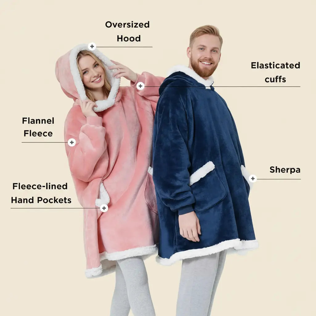 Slumblr® Oversized Flannel Hoodie Blanket Slumblr