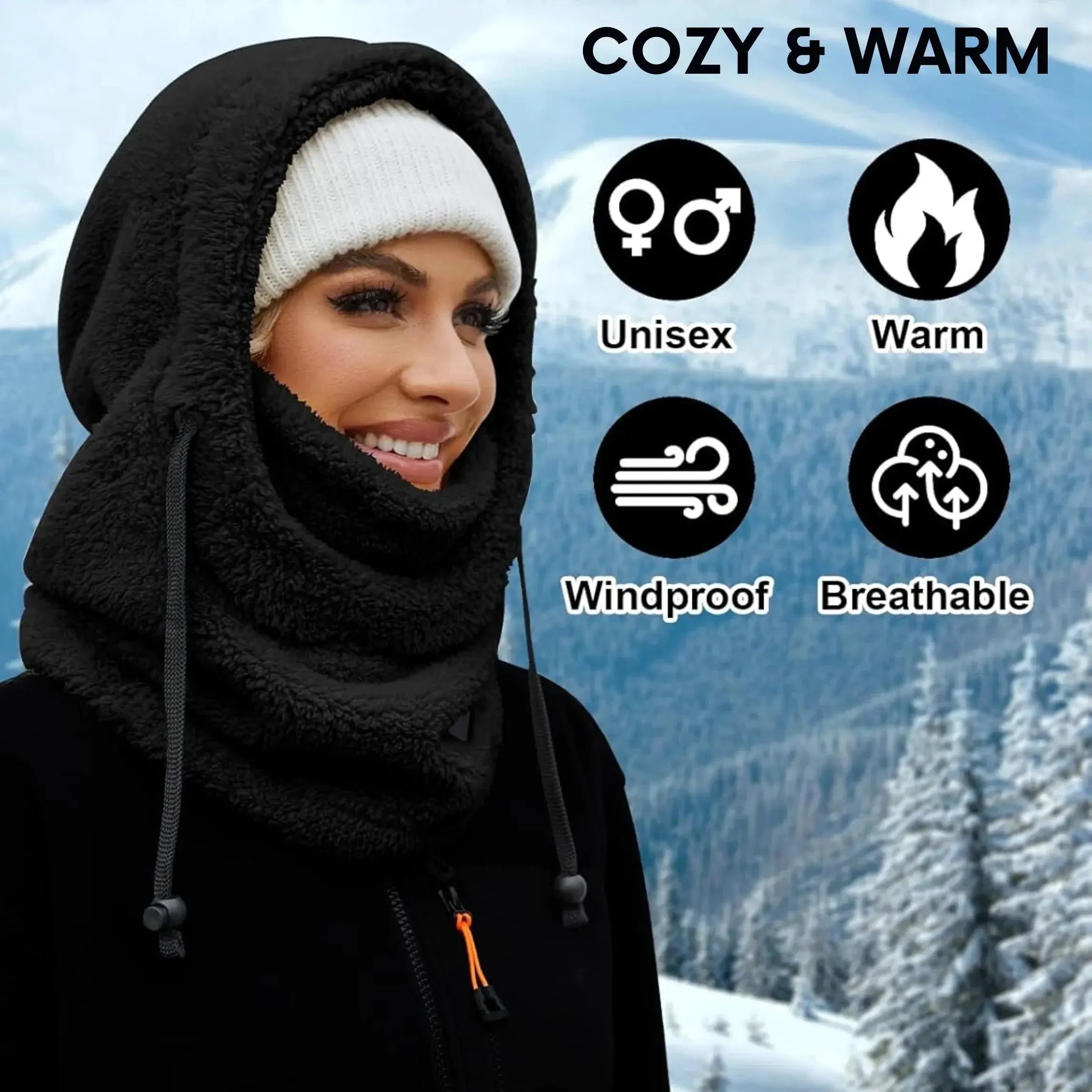 Slumblr® Winter Fleece-lined Hooded Beanie Scarf Travel Slumblr
