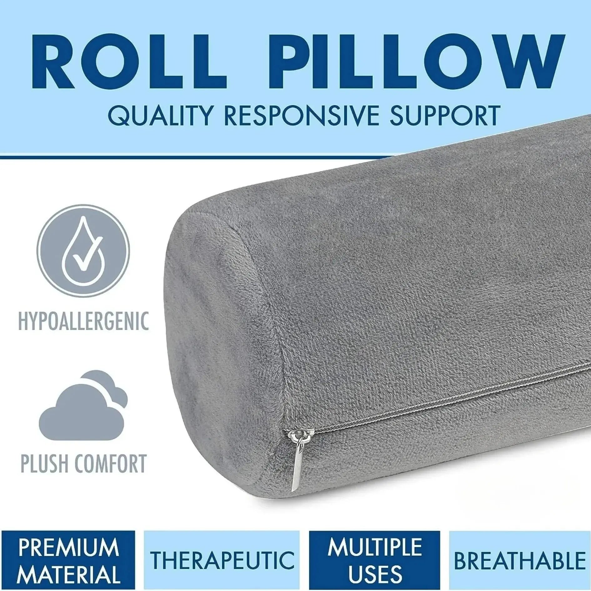 Slumblr® Neck Roll Bolster Pillow (2 Packs) Slumblr
