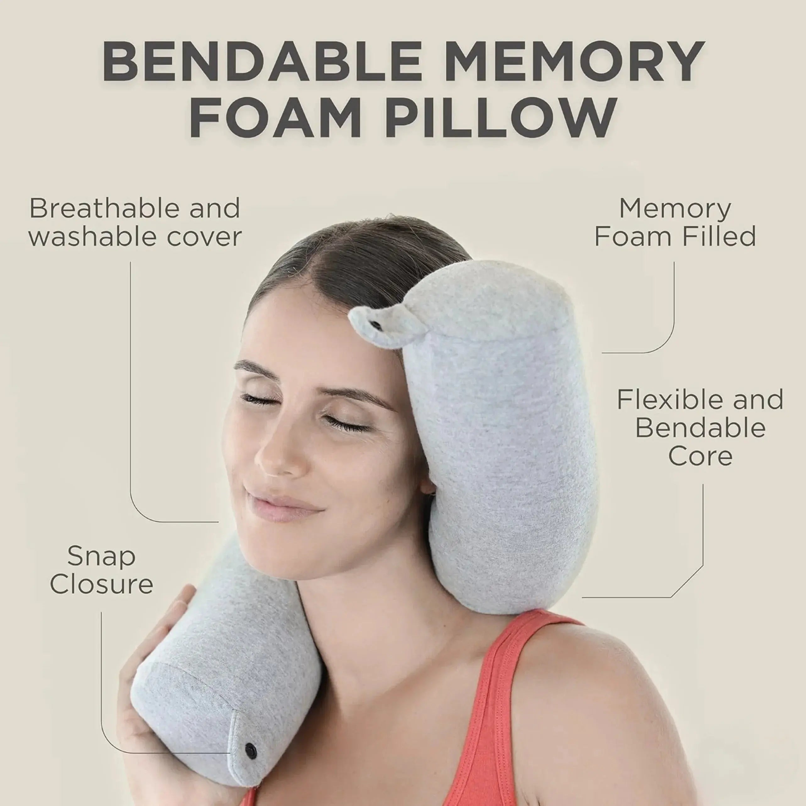 Slumblr® Bendable U-Shaped Travel Pillow Slumblr