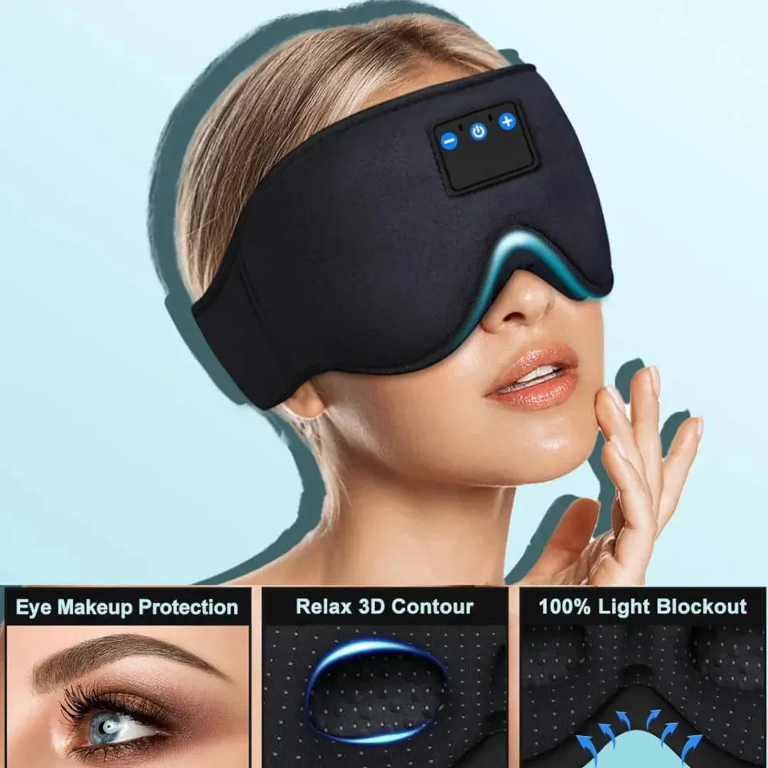 Slumblr® Bluetooth Sleep Mask with Headphones 3D Contoured Design Slumblr