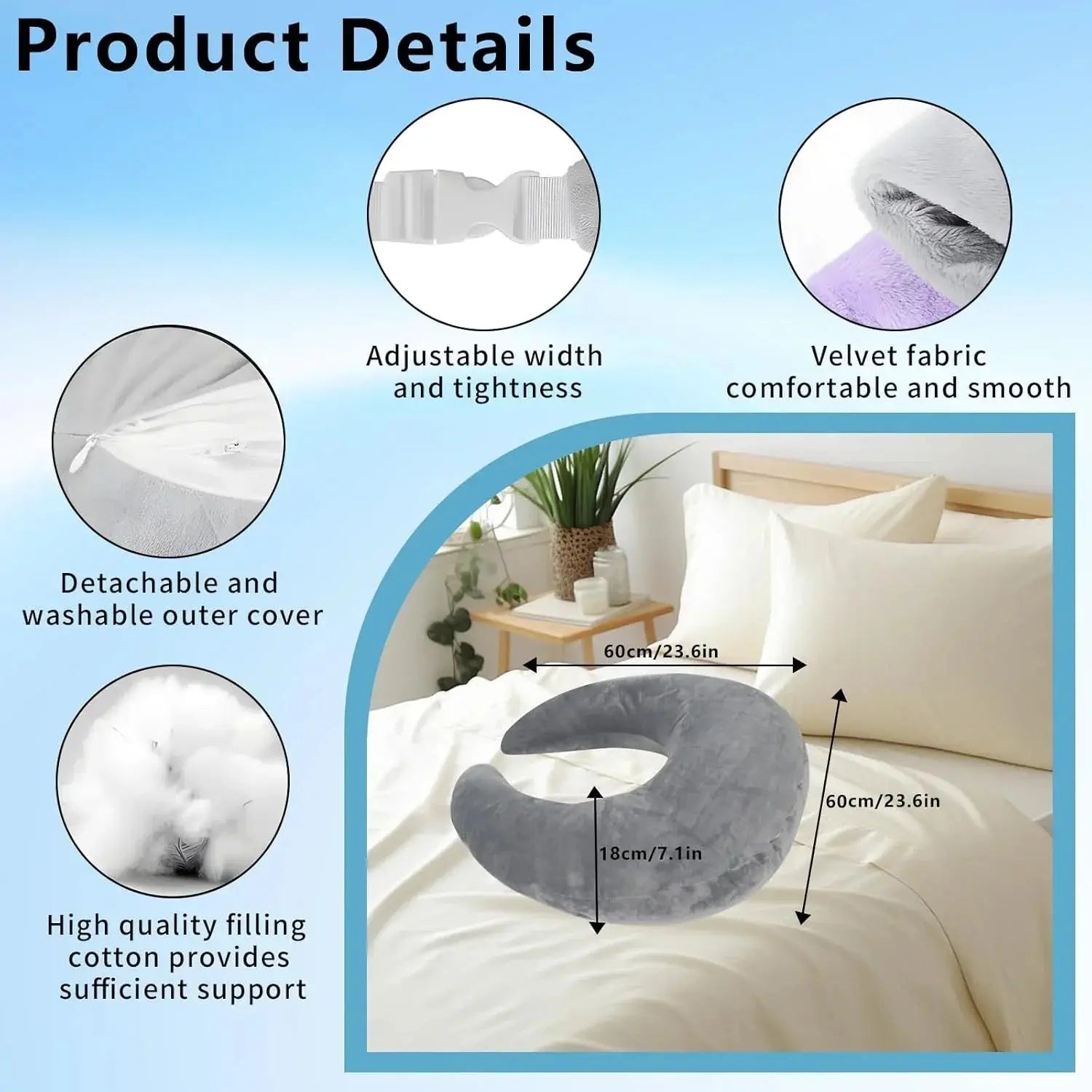 Slumblr® U-Shaped Gaming Pillow Slumblr