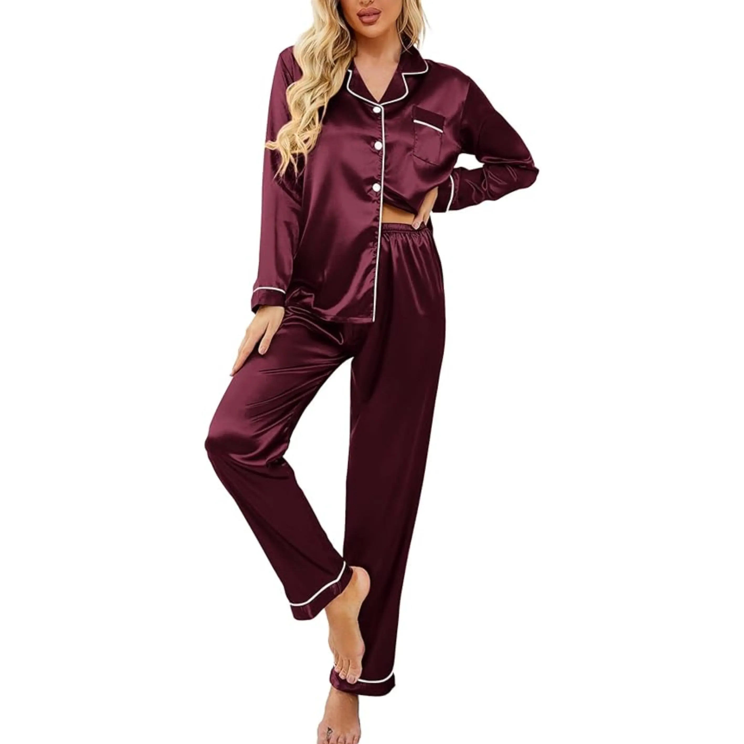 Slumblr® Silk Satin Pajama Set Slumblr