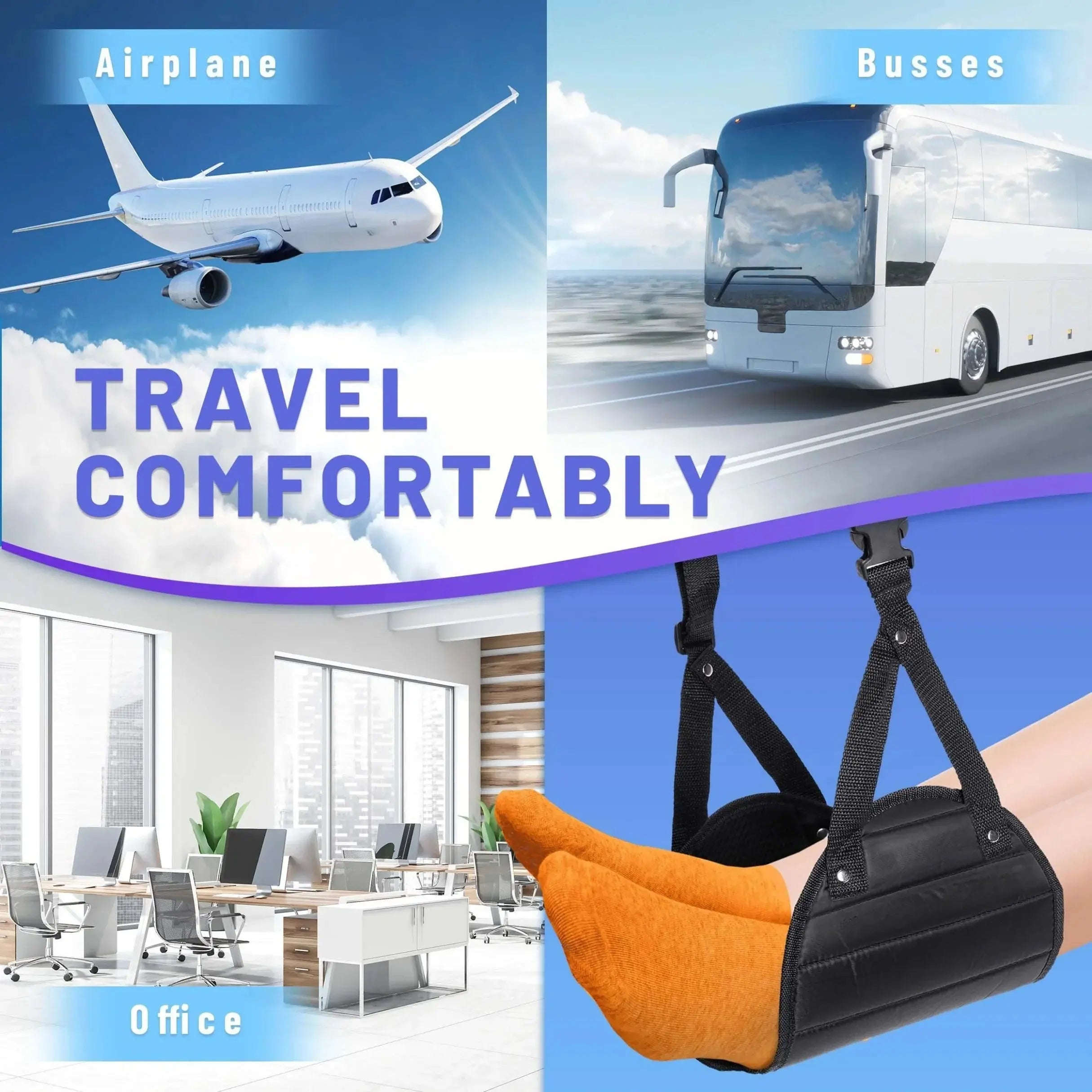 Slumblr® Airplane Foot Hammock Travel Comfort Accessory Slumblr