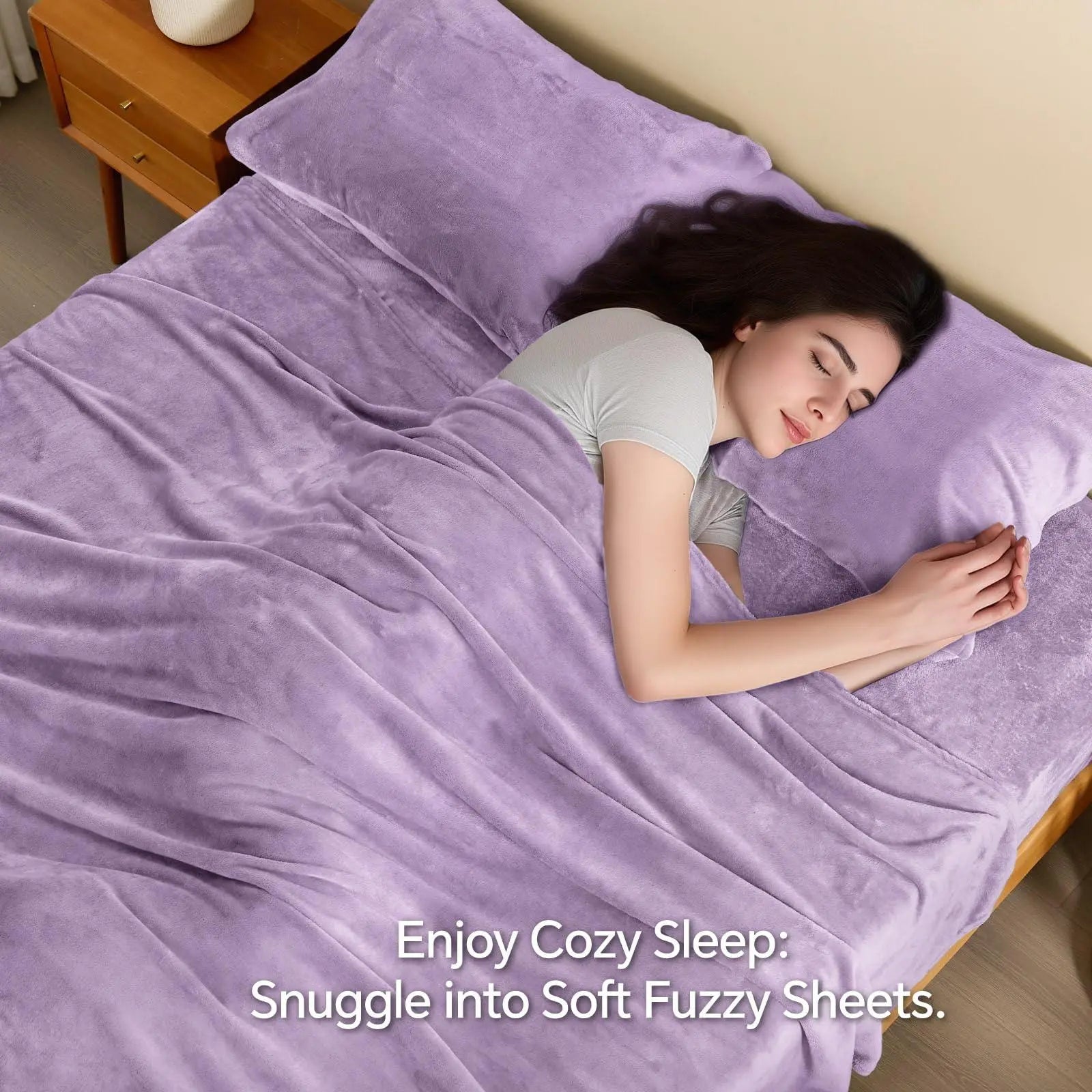 Slumblr® Flannel Fleece Bedding Set (Sheet & 2 Pillowcases) Slumblr