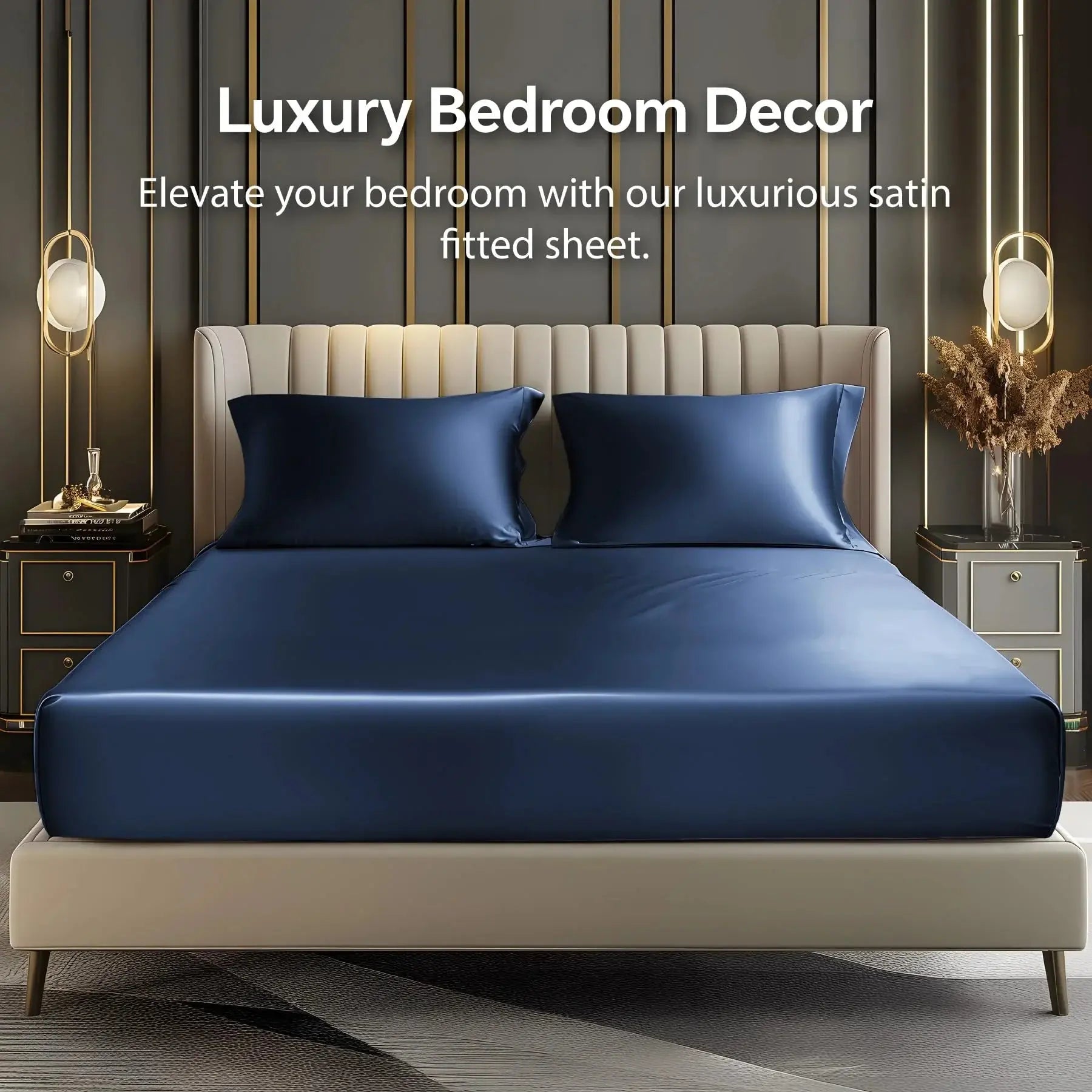 Slumblr® Luxury Satin Fitted Sheet Set 3pcs Slumblr