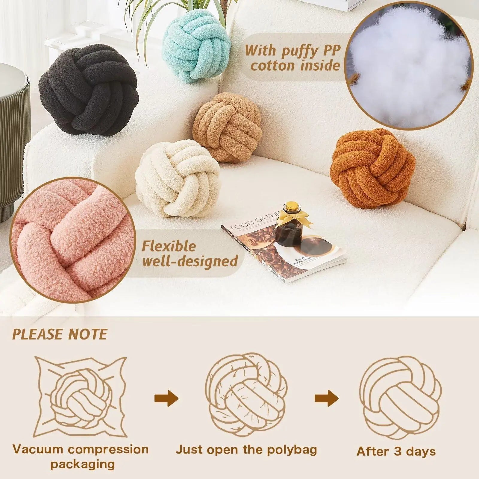 Slumblr® Nordic Woven Knot Ball Pillow Slumblr