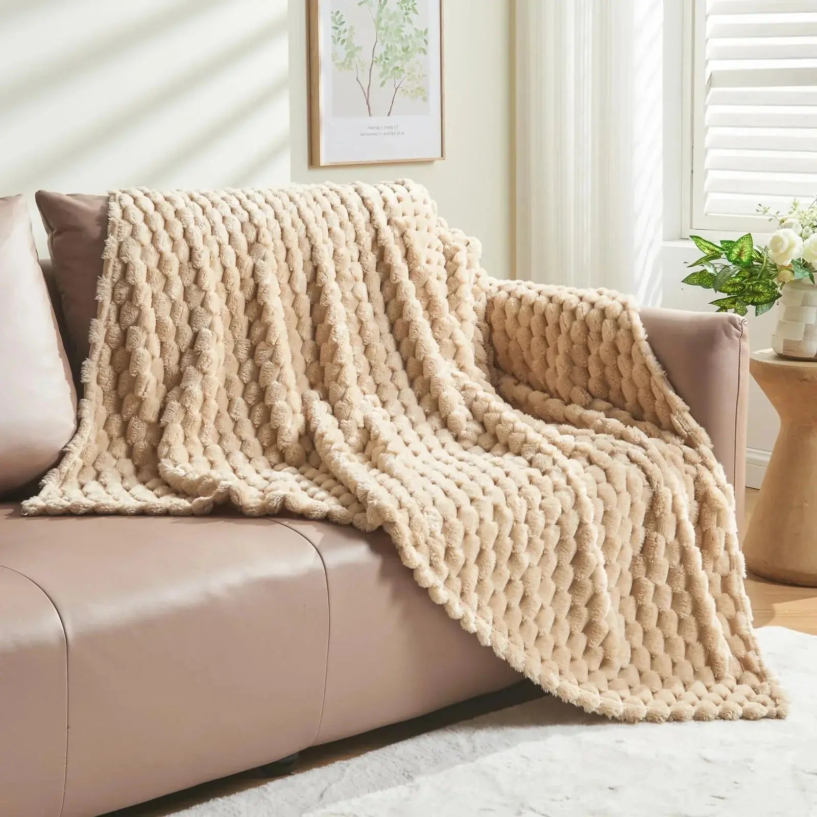 Slumblr® 3D Clouds Silky Flannel Fleece Blanket Slumblr