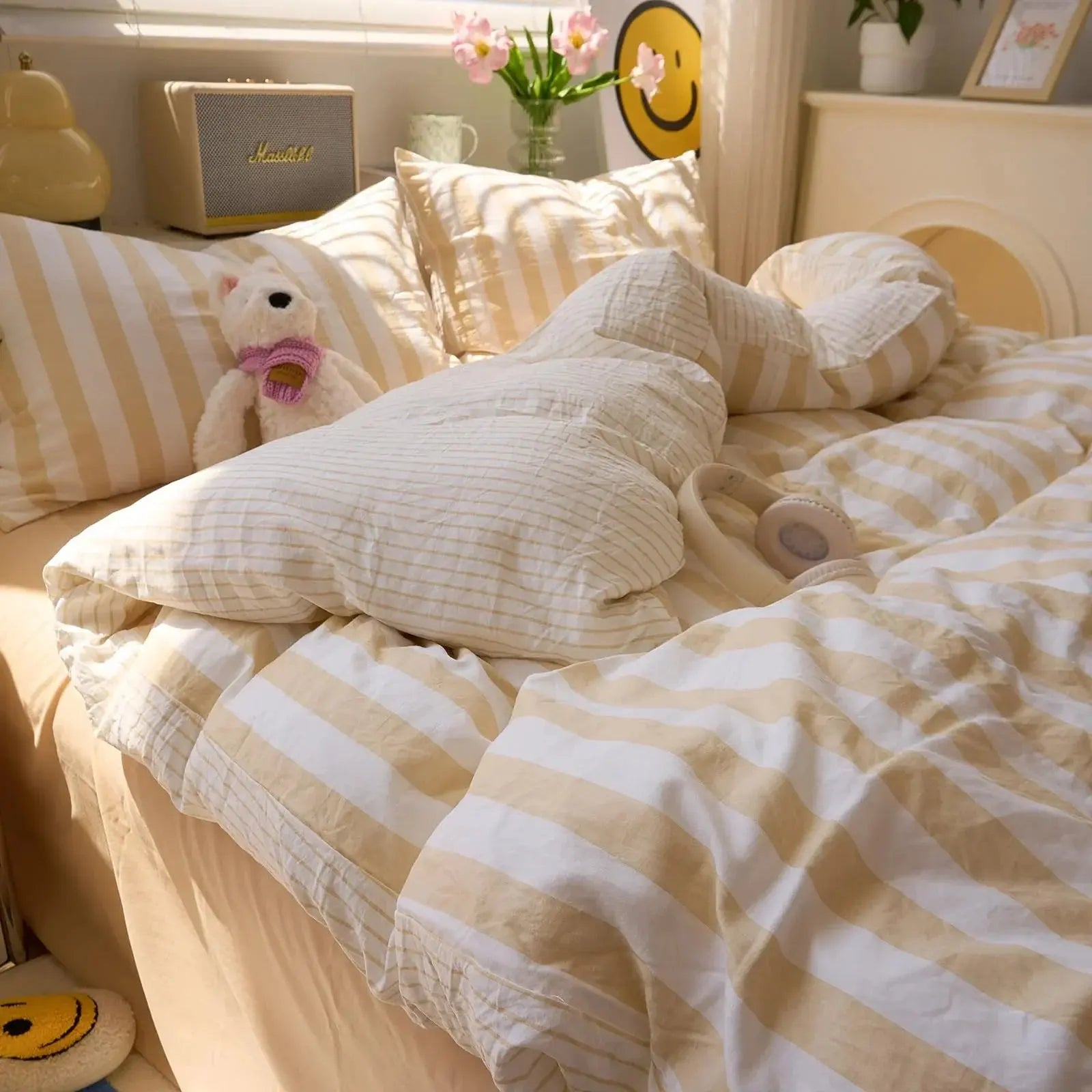Slumblr® Cotton Crepe Striped Quilt Set Slumblr