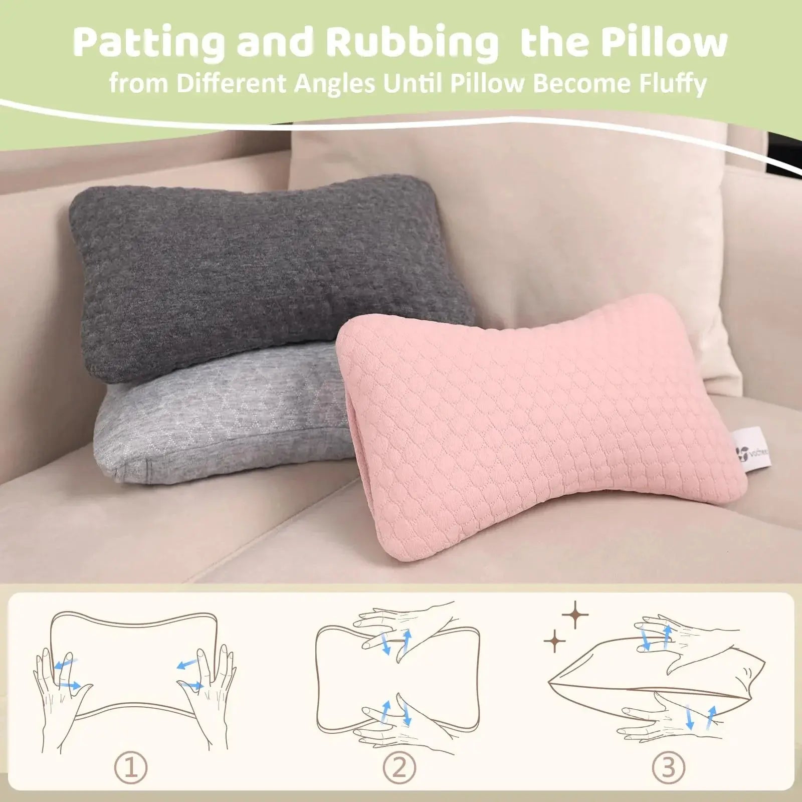 Slumblr® Mini Travel Comfort Pillow (2 Pcs) Slumblr