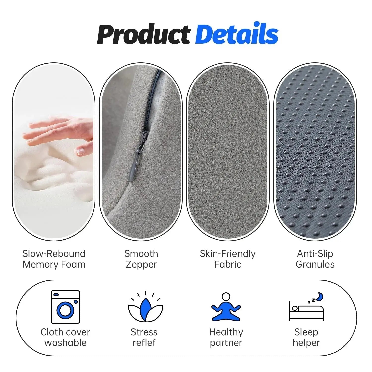 Slumblr® Ergonomic Memory Foam Headrest Pillow Slumblr
