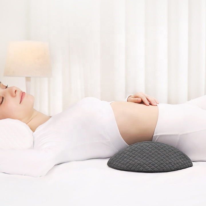 Ergonomic Memory Foam Lumbar Support Pillow Cushion Knitted Technique Back Stretcher Waist Pregnancy Pillow for Comfortable Bed