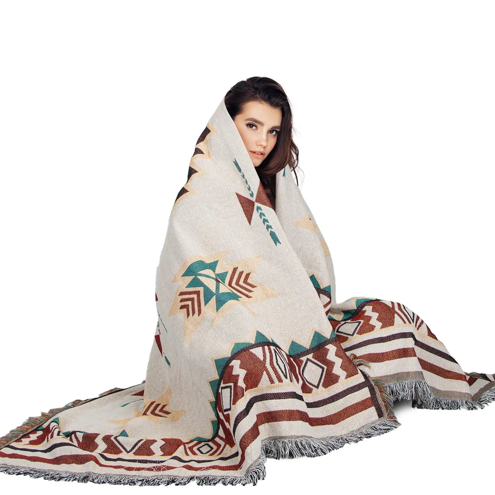 Slumblr® Aztec Boho Woven Throw Blanket Slumblr