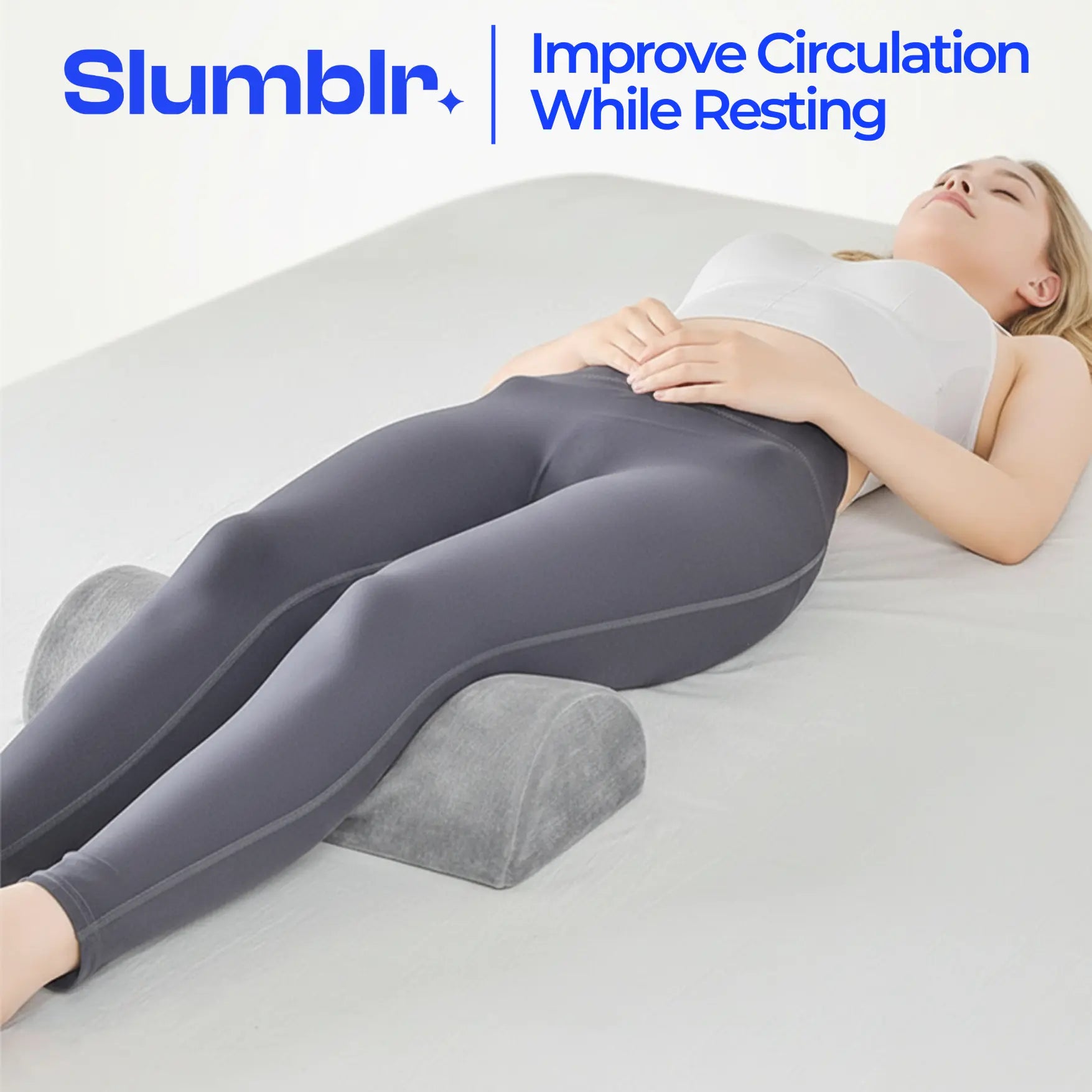 Slumblr® Large Half Moon Bolster Pillow for Legs Slumblr