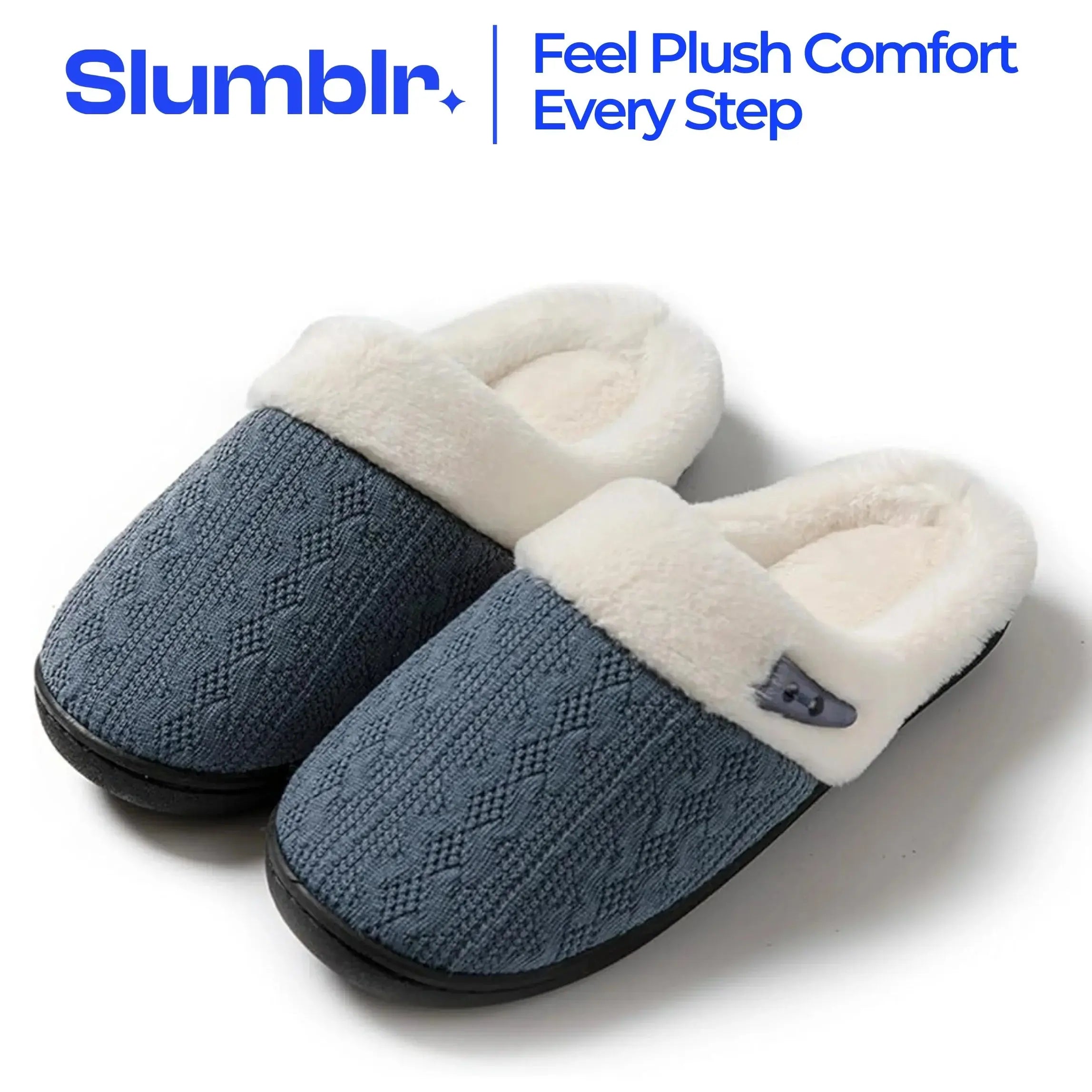 Slumblr® Fluffy Plush House Slippers Slumblr