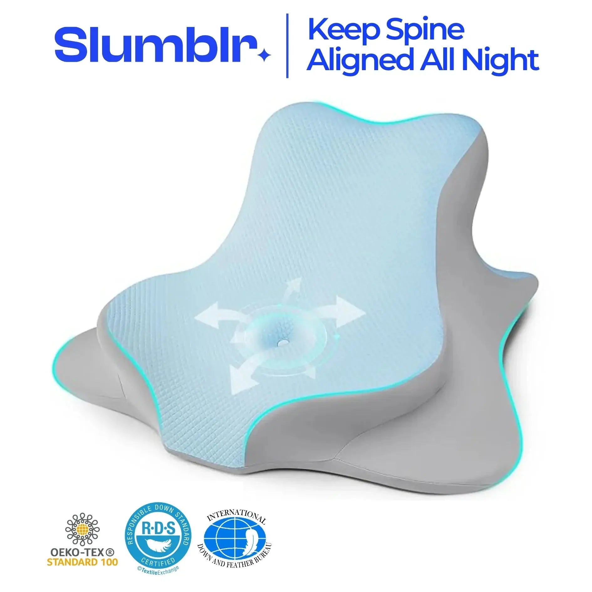 Slumblr® Memory Foam Adjustable Cervical Pillow Slumblr