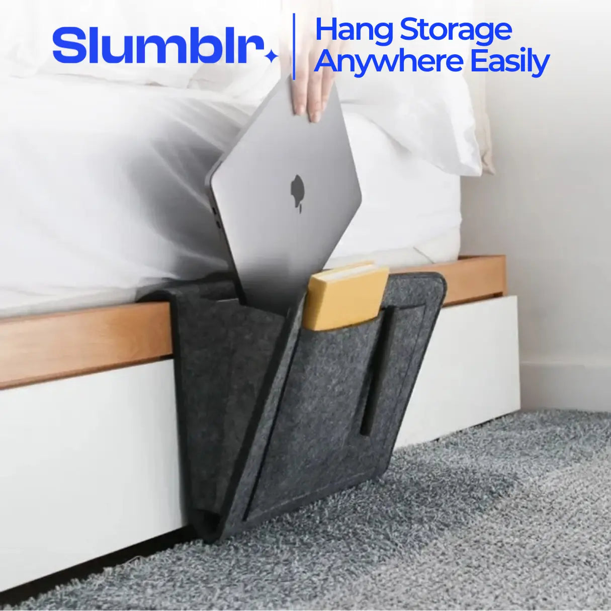 Slumblr® Felt Bedside Hanging Storage Bag Slumblr