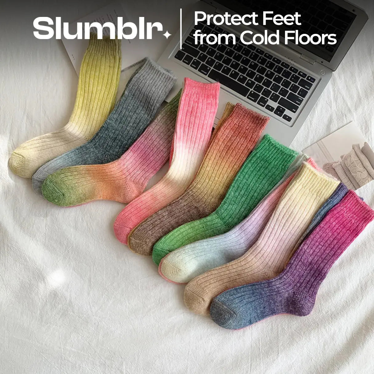 Slumblr® Gradient Wool Cashmere Socks (1 Pair) Slumblr