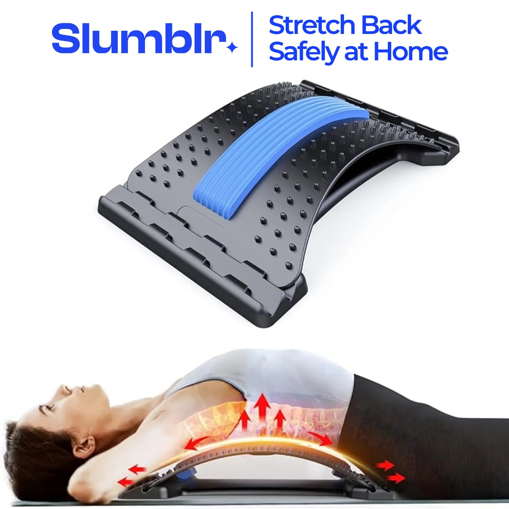 Slumblr® Adjustable Multi-Level Back Stretcher Slumblr