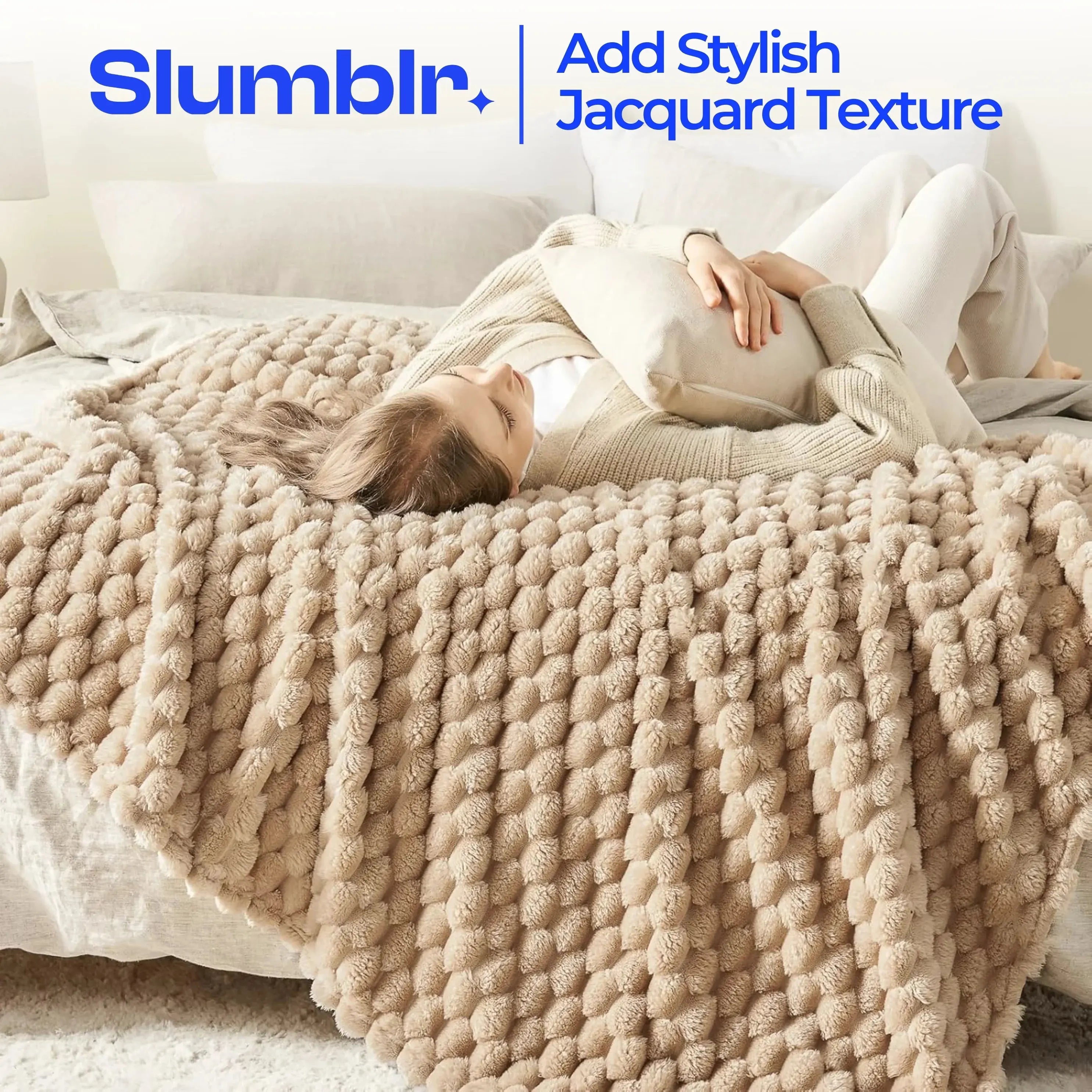Slumblr® 3D Clouds Silky Flannel Fleece Blanket Slumblr