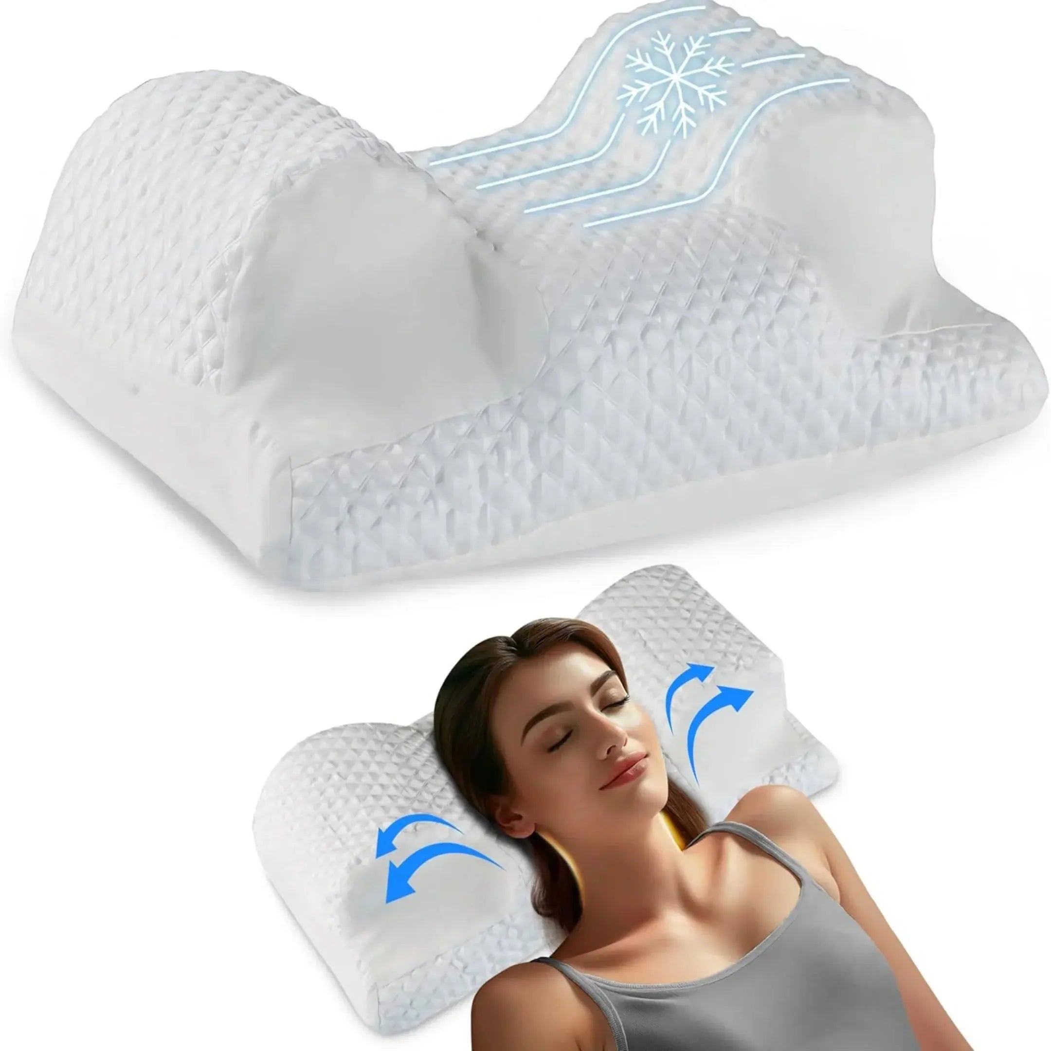 Slumblr® Ergonomic Memory Foam Pillow Contour Cooling Slumblr