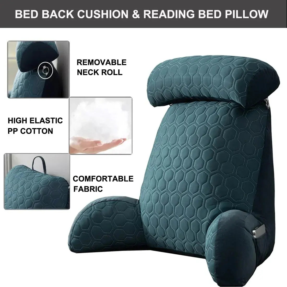 Slumblr® Cool Silk Reading Pillow with Pockets Slumblr