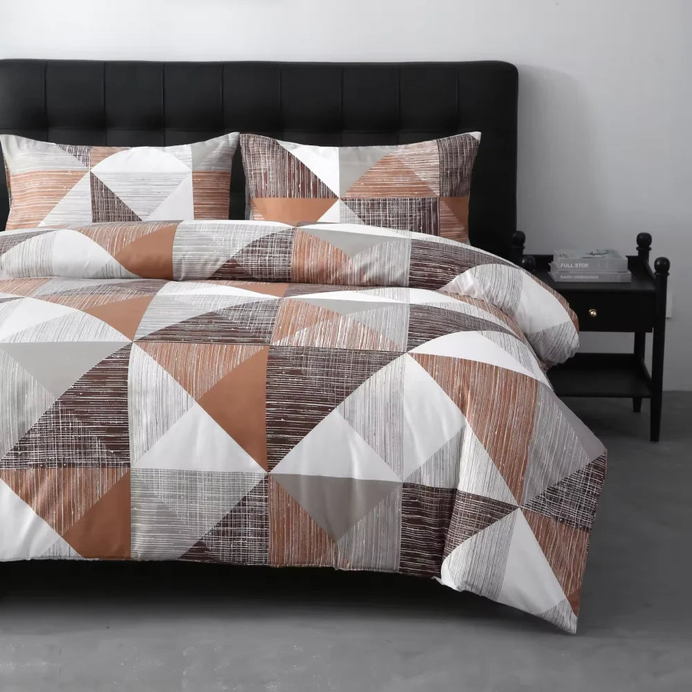 2/3pcs Abstract Printed Polyester Soft and Breathable Duvet Cover Set, 1 Quilt Cover + 1/2 Pillowcases (No Sheet Included)