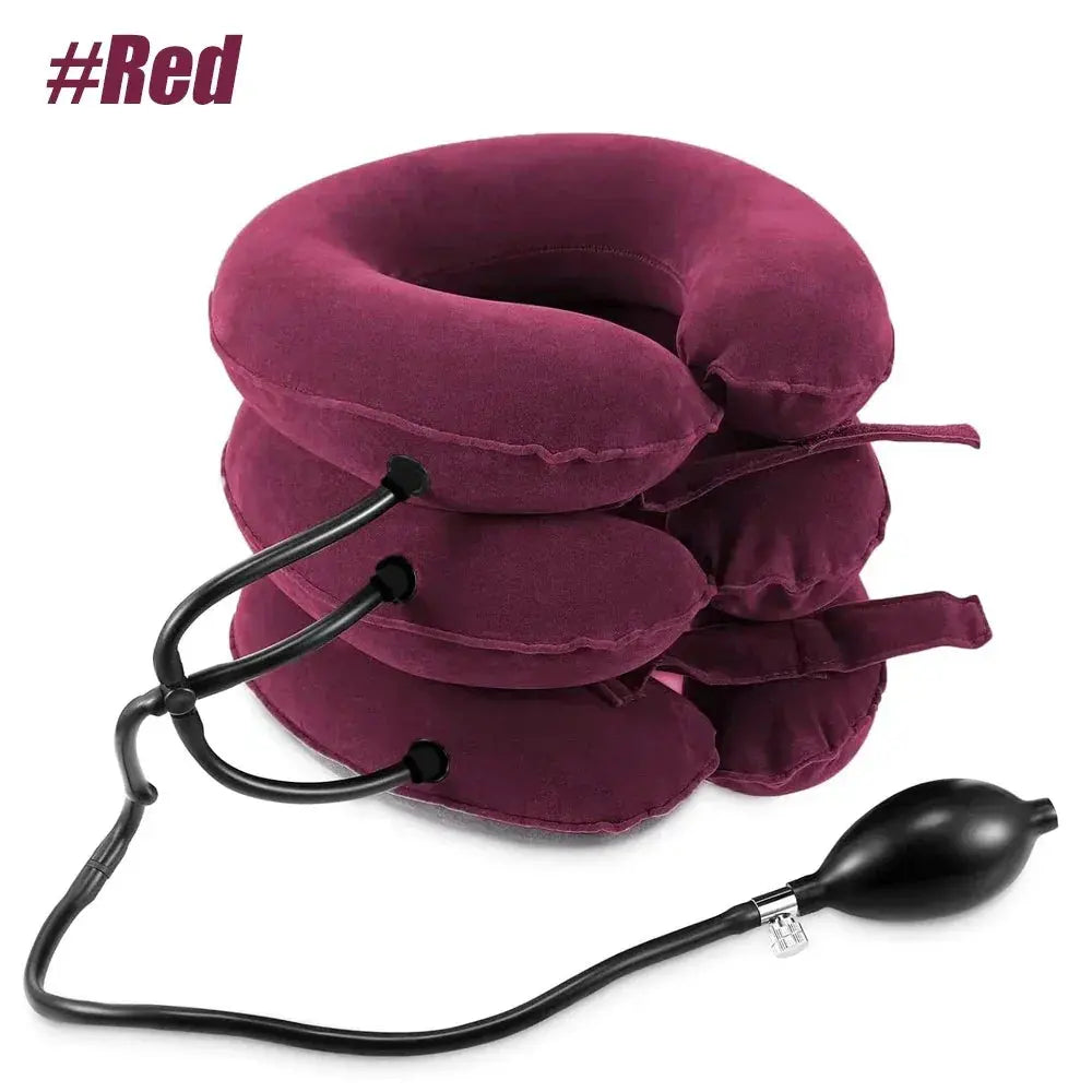 Cervical Neck Traction Device,Relief for Chronic Neck & Shoulder Alignment Pain,Inflatable Neck Stretcher Collar for Home Relief
