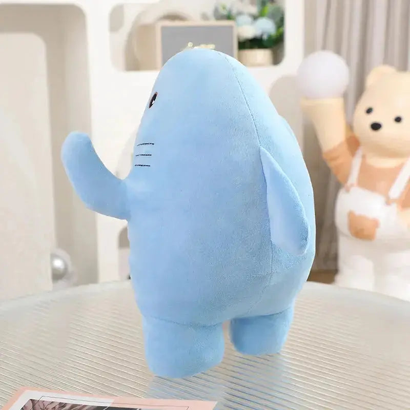 35cm Muscle Shark Plush Toys Stuffed Ocean Whale Fish Stuffed Animals Soft Plushie Dolls Kids Birthday Gifts Valentine's Day