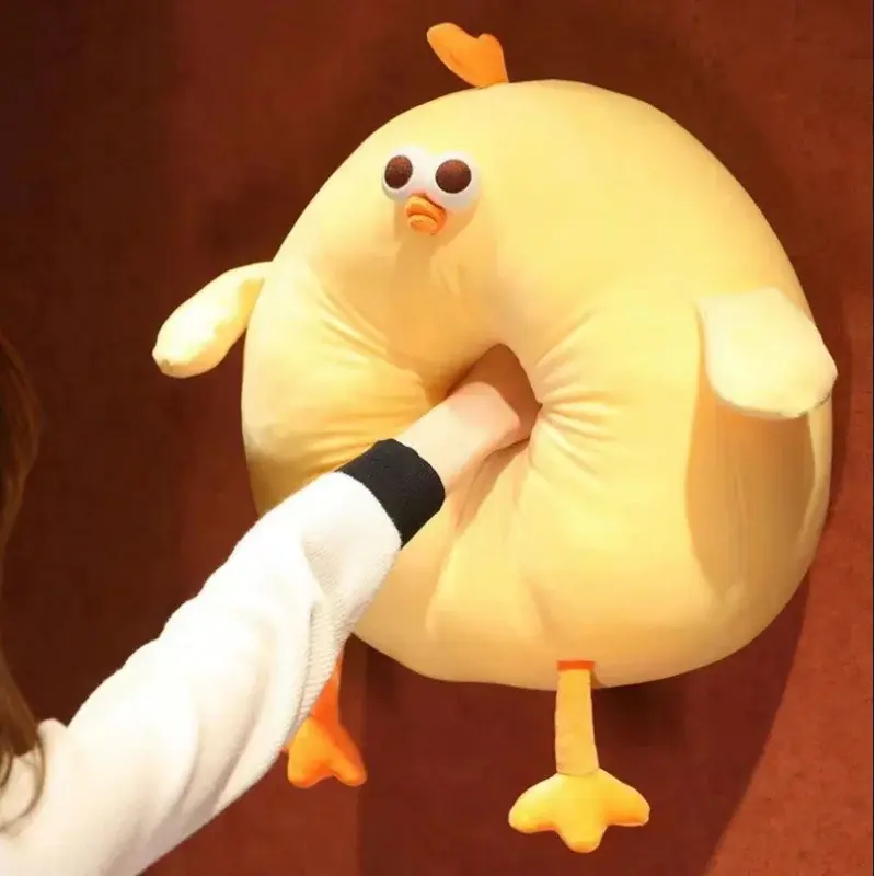 Funny Fat Chicken Plush Toys Pillow Soft Simulation Cute Plushie Dolls Neck Pillow Stuffed Animal For Boys Girls Festival Gifts