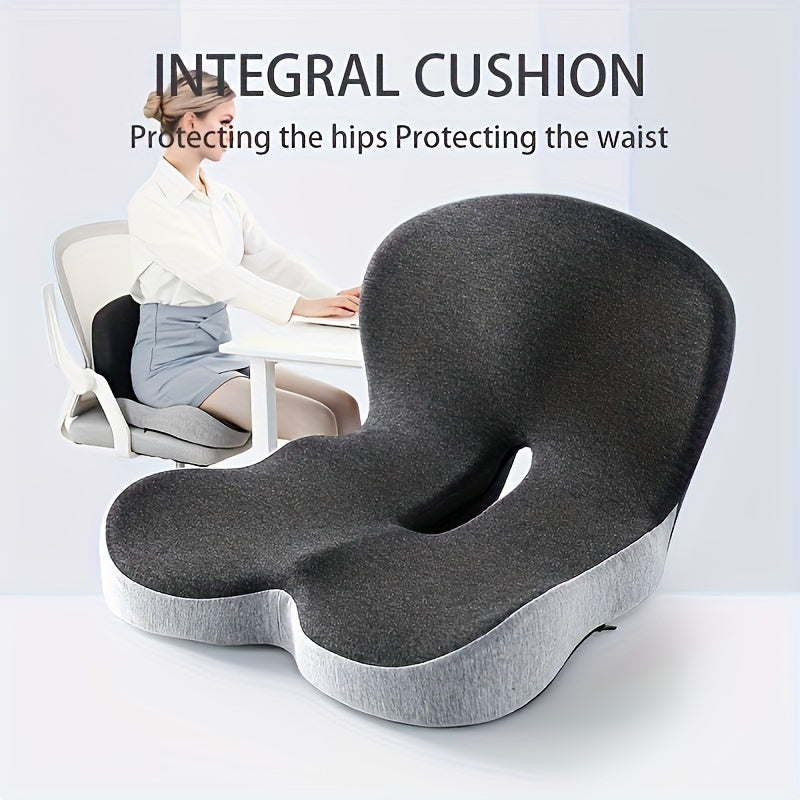 Ergonomic Seat Cushion with Hand Washable Cover Waist & Hip Support Comfort Orthopedic Cushion for Office Car Home