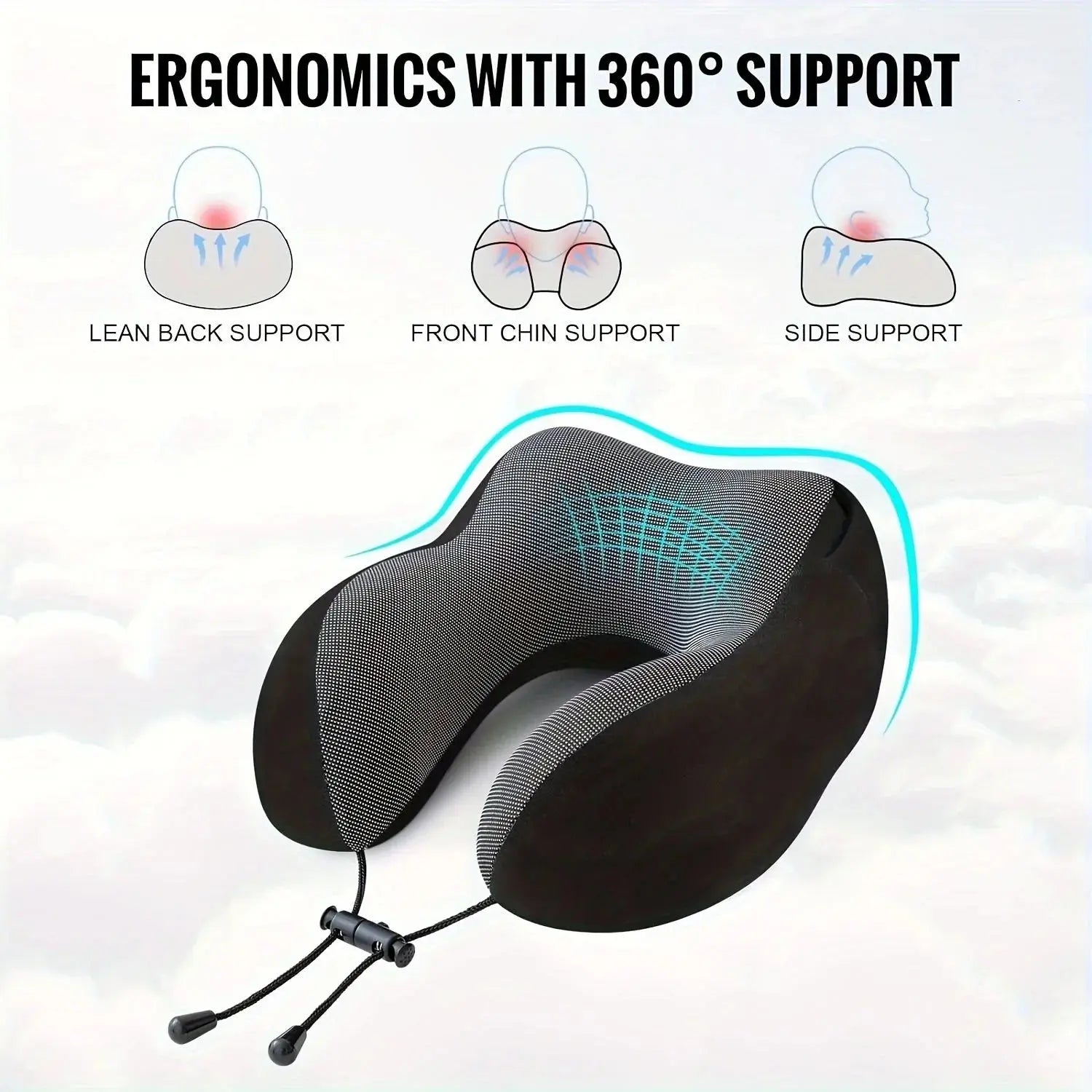 Slumblr® Hooded U-Shaped Travel Pillow Slumblr