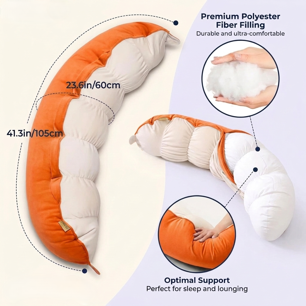 Slumblr® Pea Pod Shaped Body Pillow