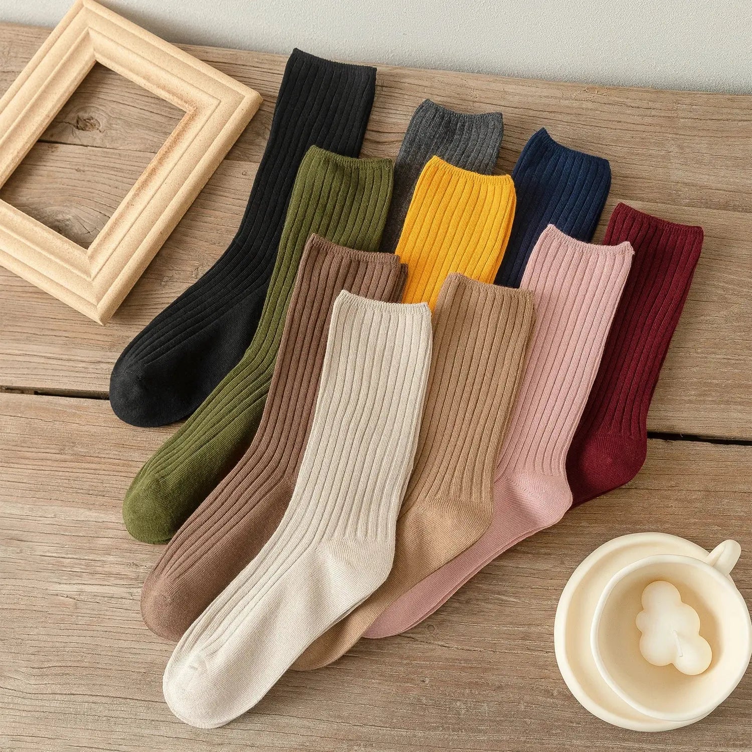 Slumblr® Womens Cute Cotton Neutral Casual Socks (5 Pcs) Slumblr