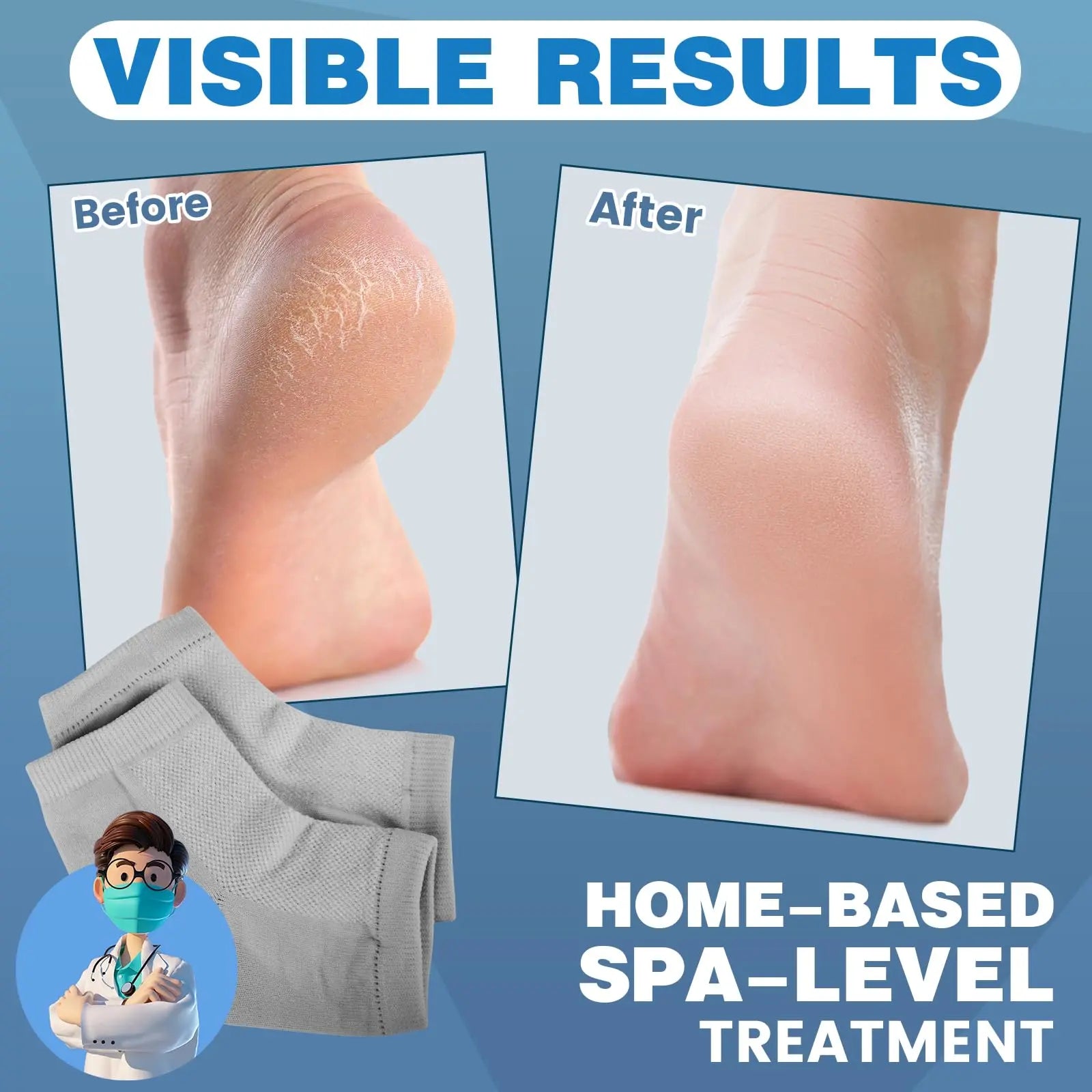 Slumblr® Gel Heel Socks (6 Pairs) Slumblr