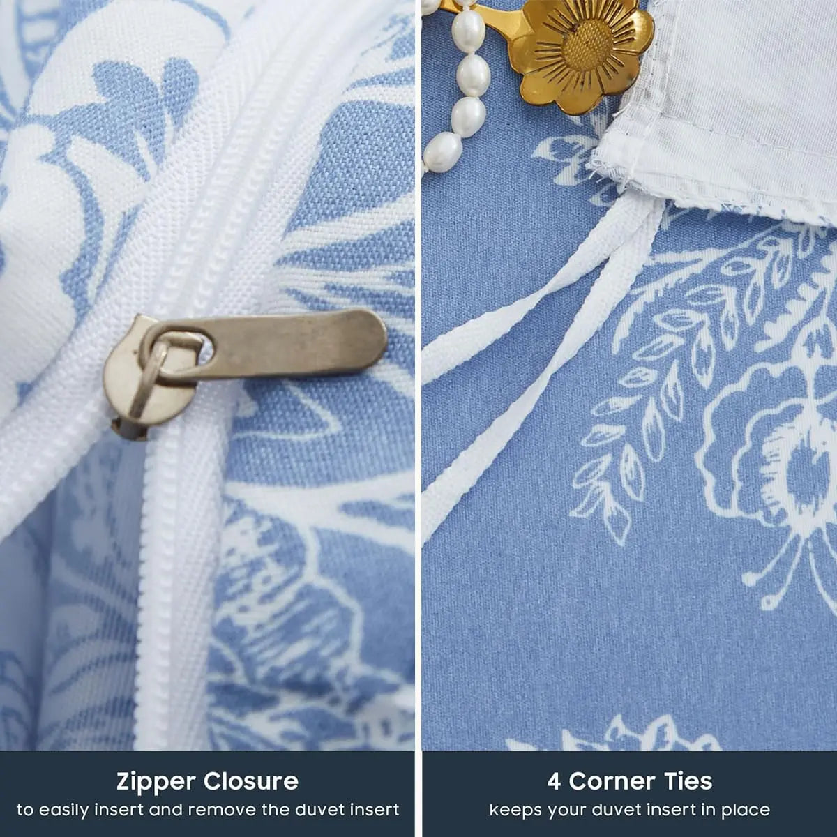 Slumblr® Reversible Floral Duvet Set (3 Pcs) Slumblr