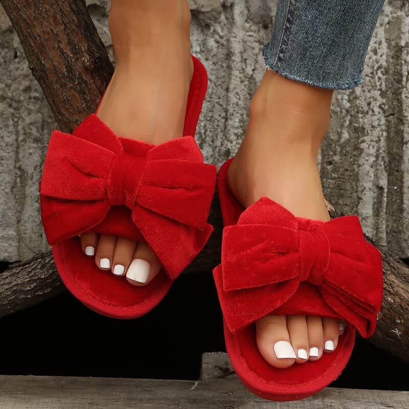 Slumblr® Velvet Bow Slippers