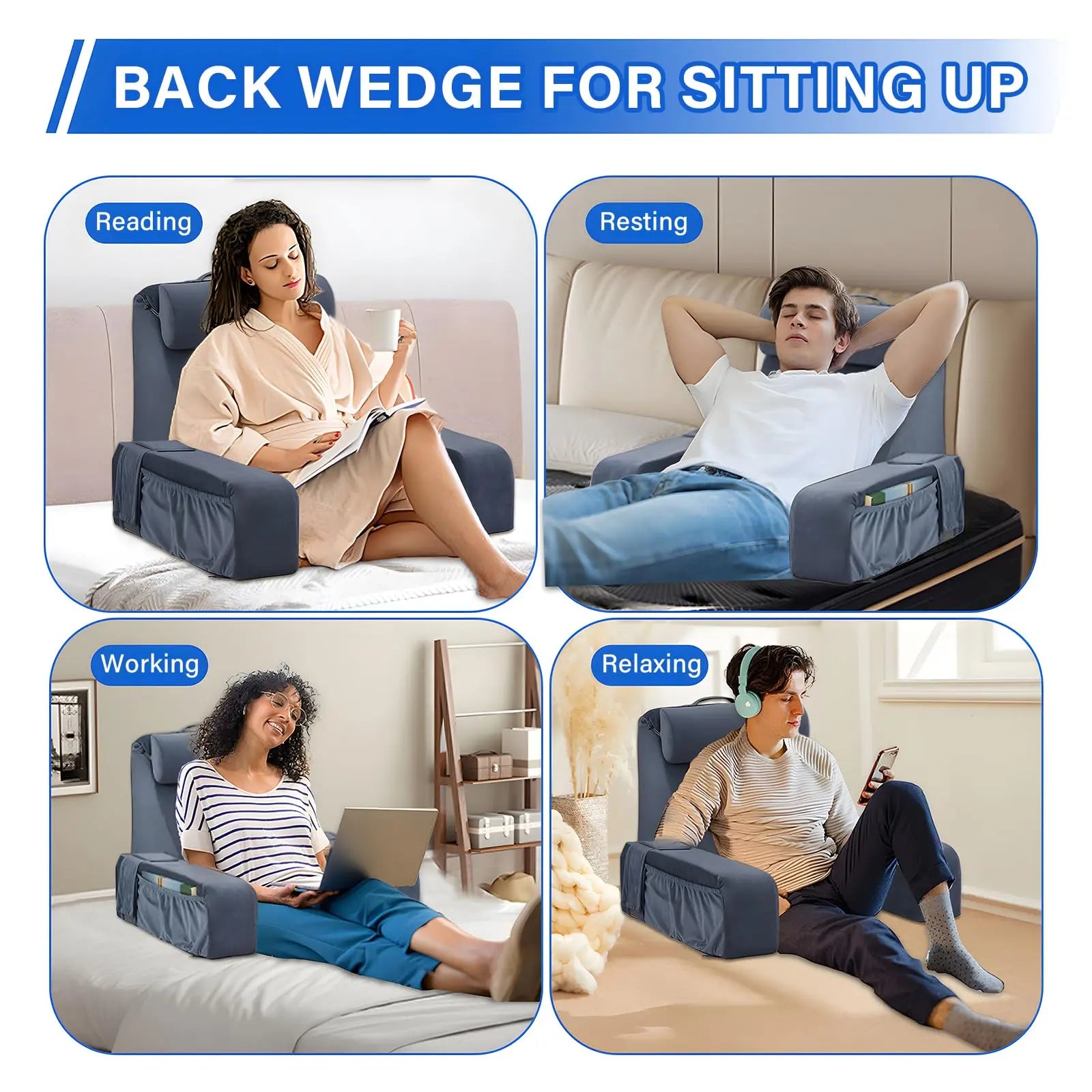 Slumblr® Bedrest Reading Pillow Slumblr