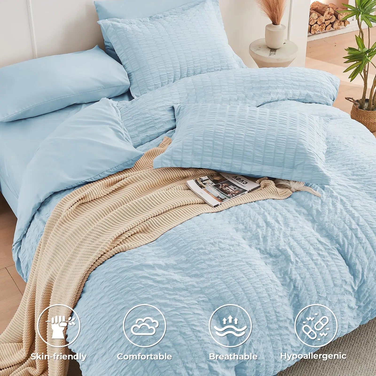 Slumblr® Microfiber Cooling Duvet Cover Set Slumblr