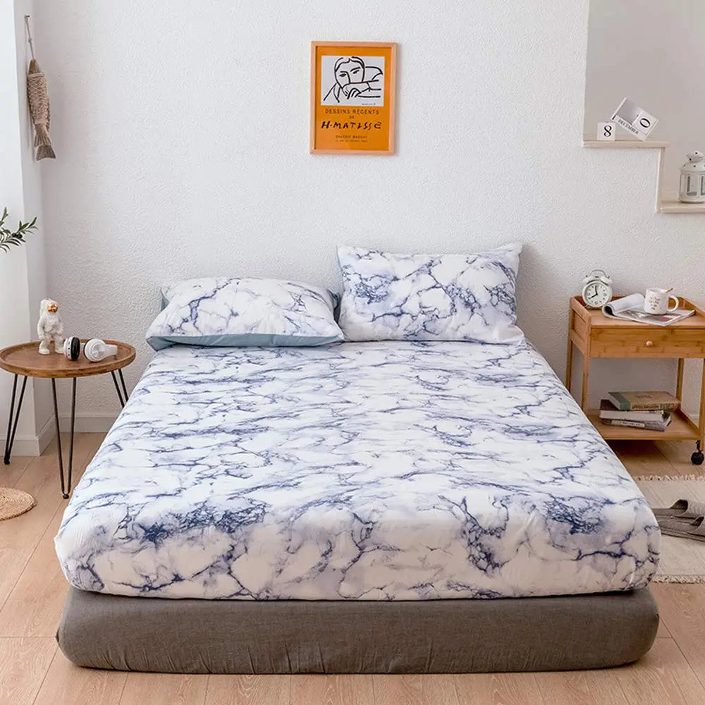 Slumblr® Marble Print Fitted Sheet Slumblr