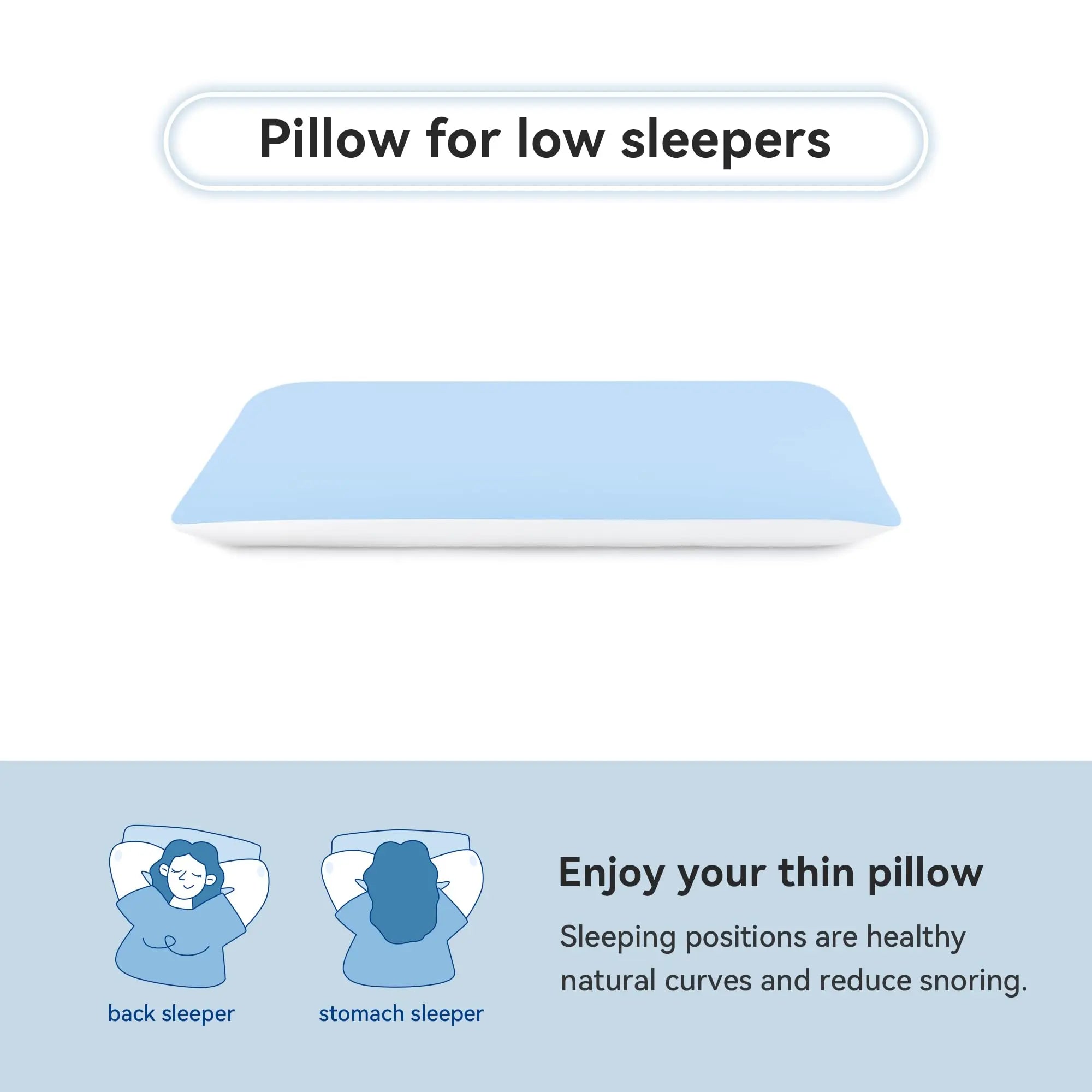 Slumblr® Hyper Slim Memory Foam Pillow Slumblr