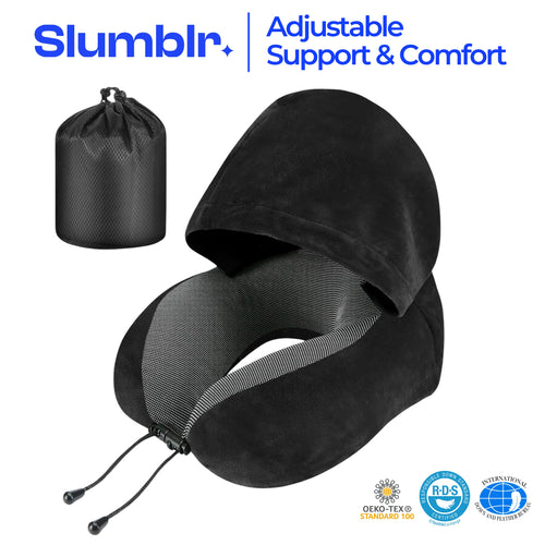 Slumblr® Hooded U-Shaped Travel Pillow