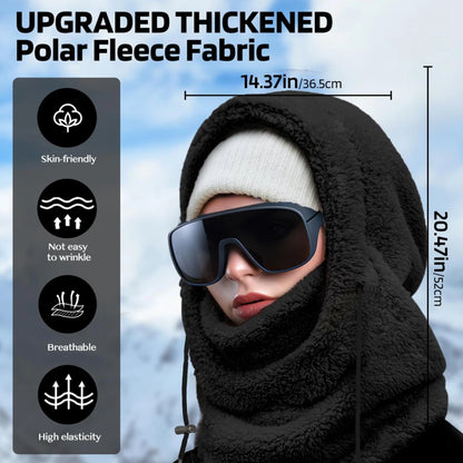 Slumblr® Winter Fleece-lined Hooded Beanie Scarf Travel