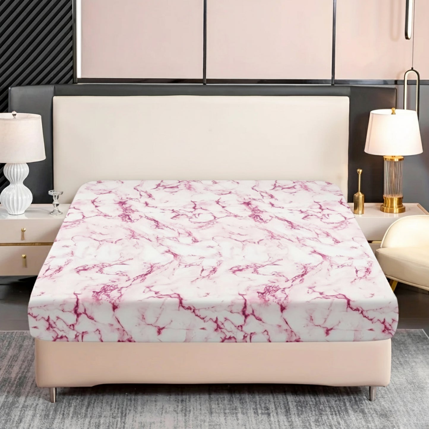 Slumblr® 3-Piece Marble Print Fitted Sheet