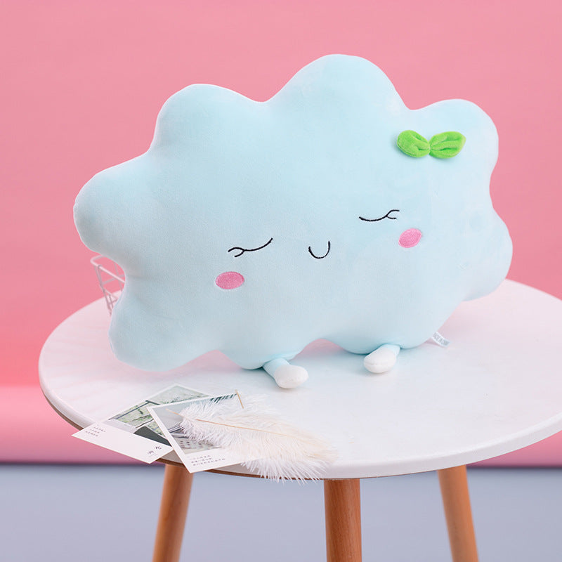 ins hot Nordic sun pillow girl's heart cloud down cotton plush cushion home sofa decorative cushion