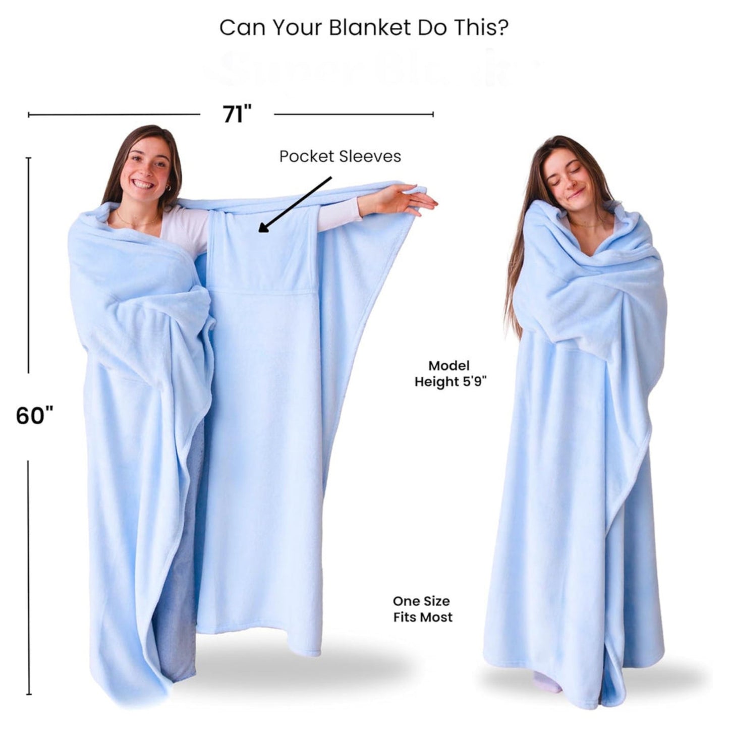 Slumblr® Cozy Flannel Wearable Blanket Throw
