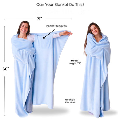 Slumblr® Cozy Flannel Wearable Blanket Throw