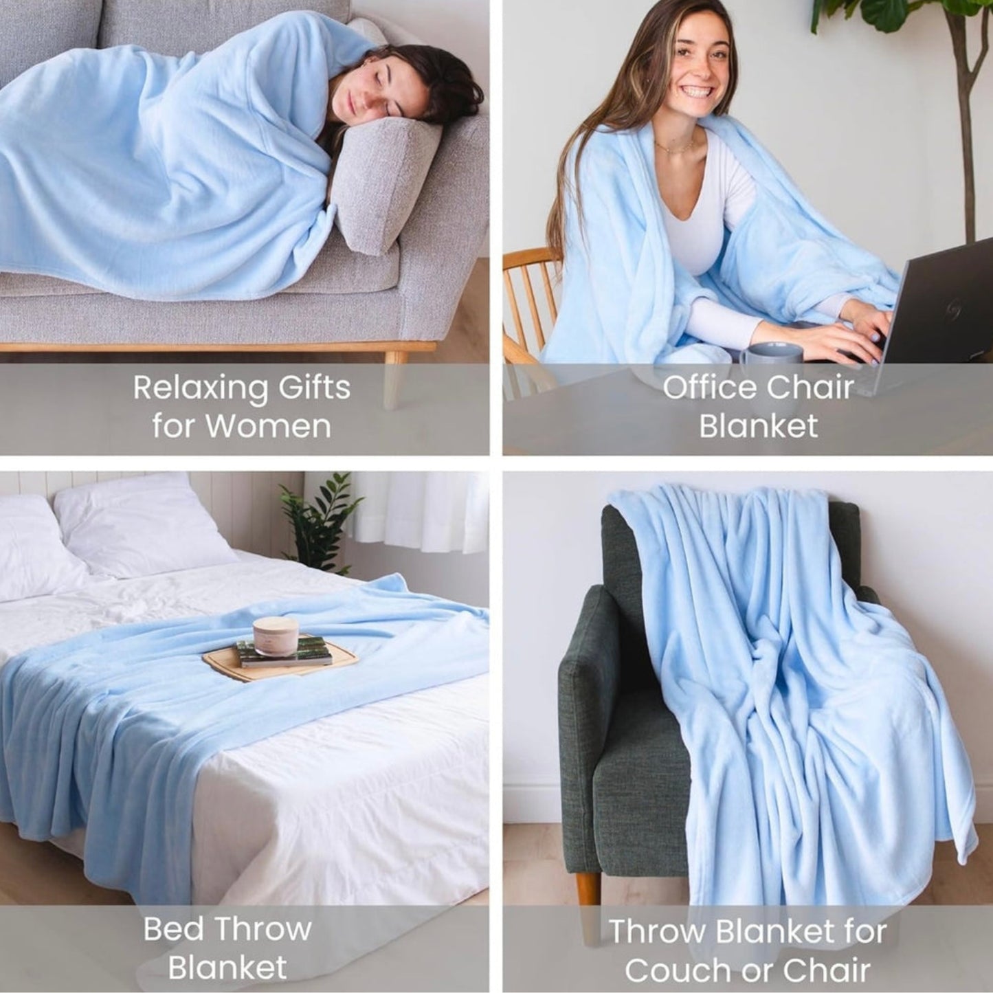 Slumblr® Cozy Flannel Wearable Blanket Throw