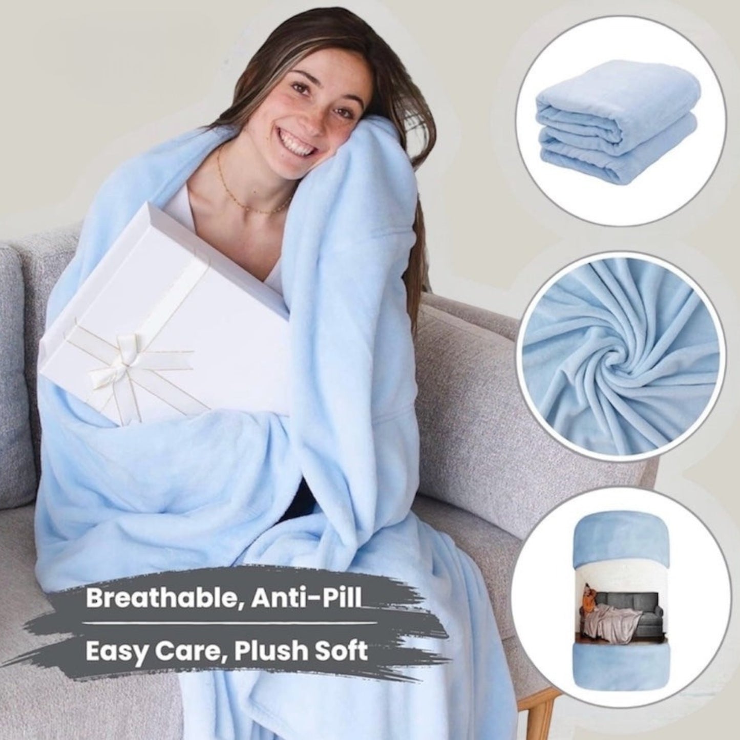 Slumblr® Cozy Flannel Wearable Blanket Throw