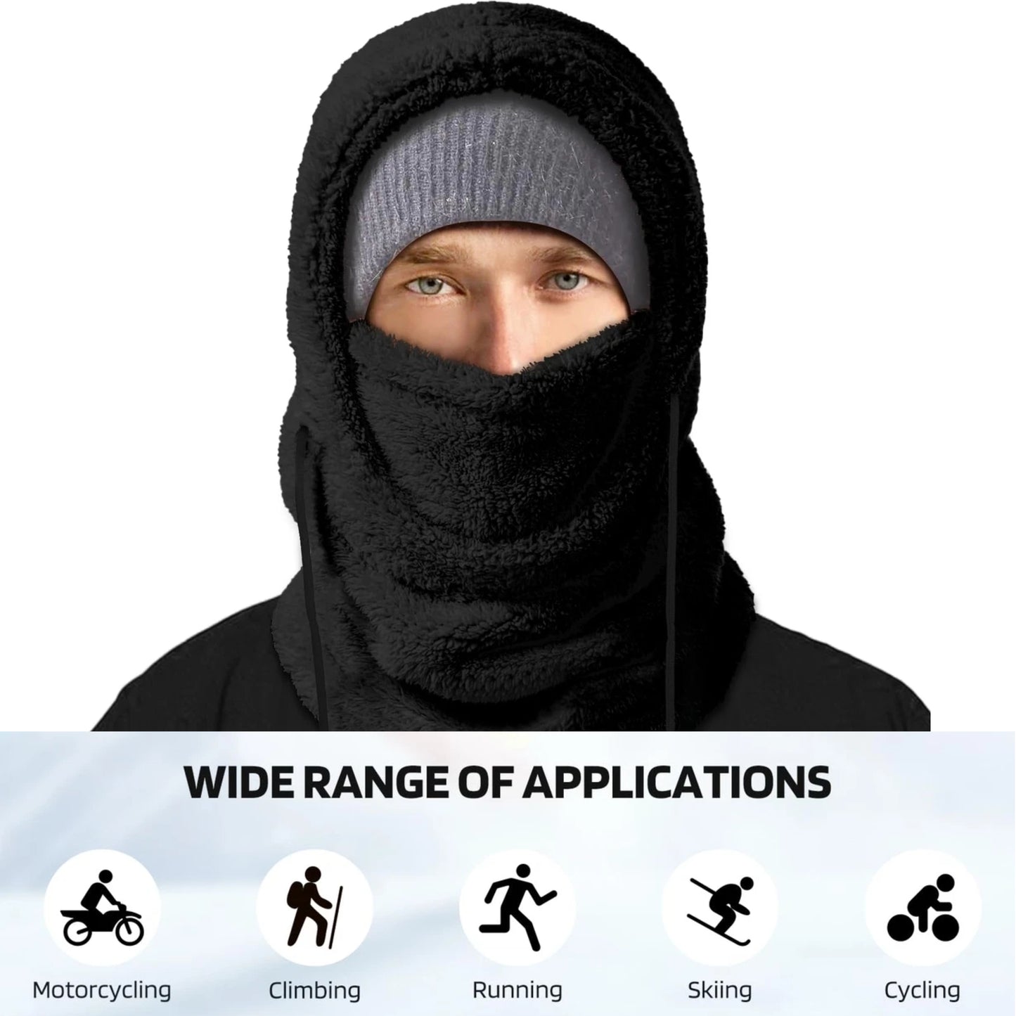 Slumblr® Winter Fleece-lined Hooded Beanie Scarf Travel